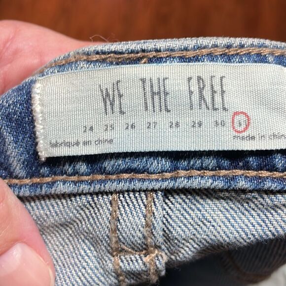New! Free People Front Zipper Denim Mini, jean skirt, We the Free, 31 - Picture 5 of 7